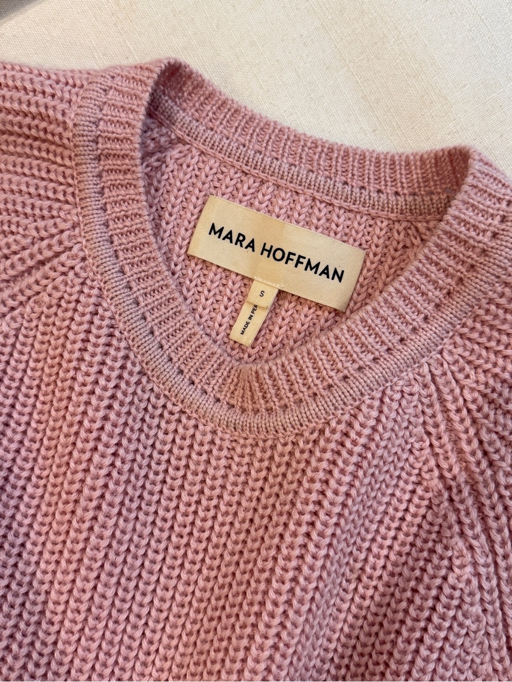 Mara Hoffman Pink Crew Neck Sweater